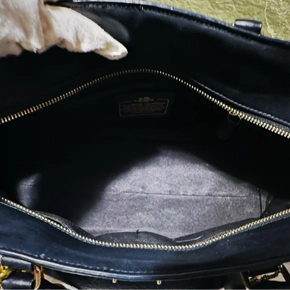 Coach Y2K soho black Leather Carryall crossbody bag Pebbled Leather Satchel - Picture 14 of 17